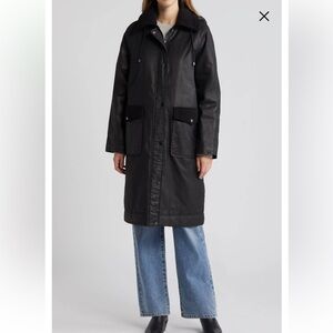 Bernardo Waxed Cotton Twill Coat XS Pit to Pit 22”, length 38” NWT